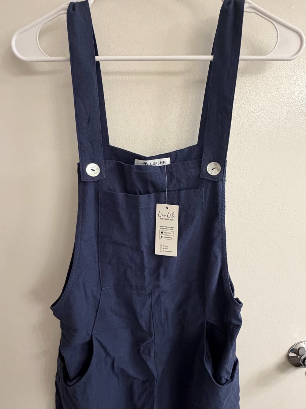 Cupshe Navy Blue Overalls Jumpsuit - Picture 2 of 5